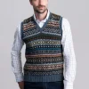 Aith Slipover - Teal Fairisle