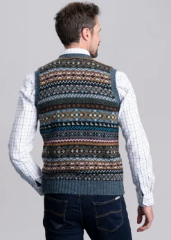 Aith Slipover - Teal Fairisle