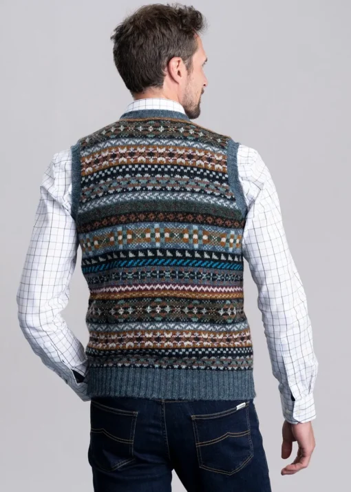 Aith Slipover - Teal Fairisle