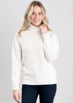 Alaina Lambswool Roll Collar - Ecru