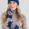 Alba Lambswool Fingerless Gloves - Peacock