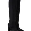 Albany Heeled Boots - Black Suede