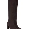 Albany Heeled Boots - Chocolate Suede
