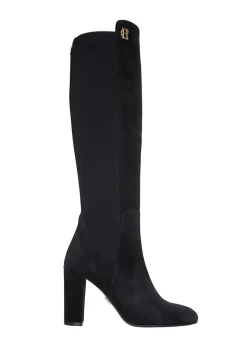 Albany Heeled Boots - Black Suede