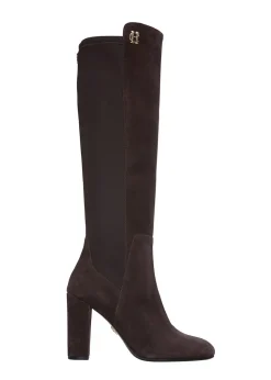 Albany Heeled Boots - Chocolate Suede