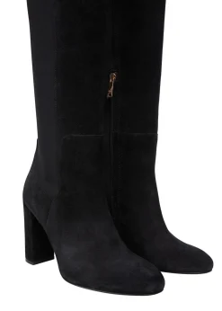 Albany Heeled Boots - Black Suede