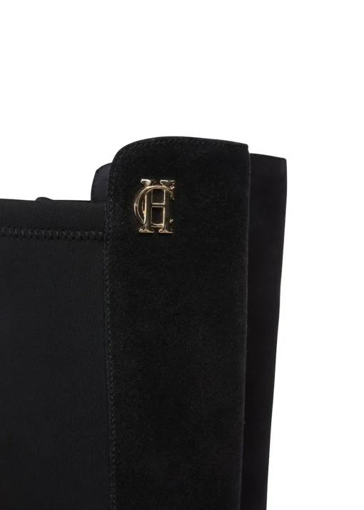 Albany Heeled Boots - Black Suede