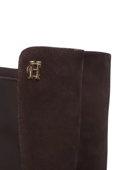 Albany Heeled Boots - Chocolate Suede