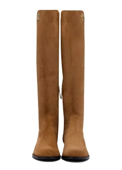 Albany Knee Boots - Tan Suede