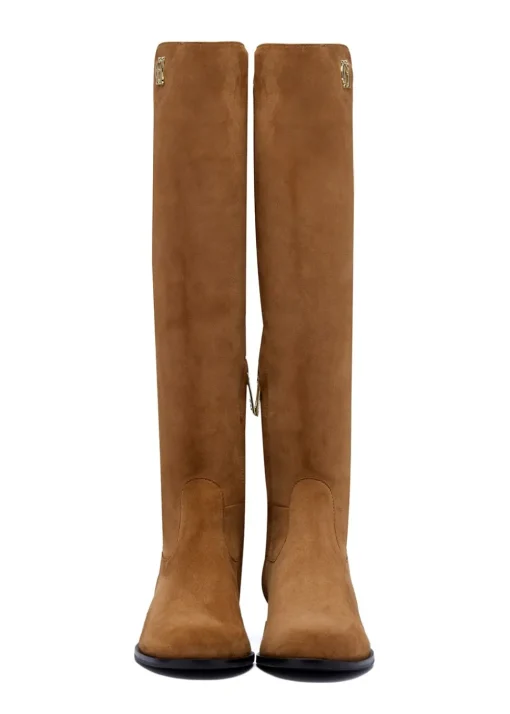 Albany Knee Boots - Tan Suede
