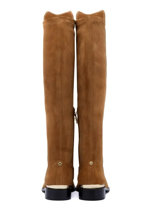 Albany Knee Boots - Tan Suede