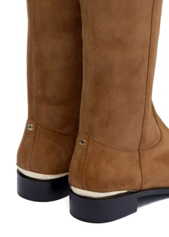 Albany Knee Boots - Tan Suede