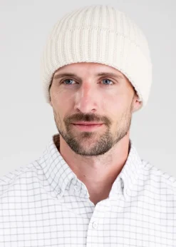 Aldo Cashmere Beanie - White Undyed