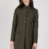 Alexandra Coat - Olive and Navy