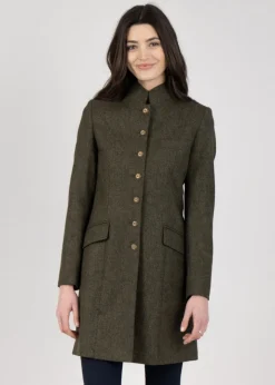 Alexandra Coat - Olive and Navy