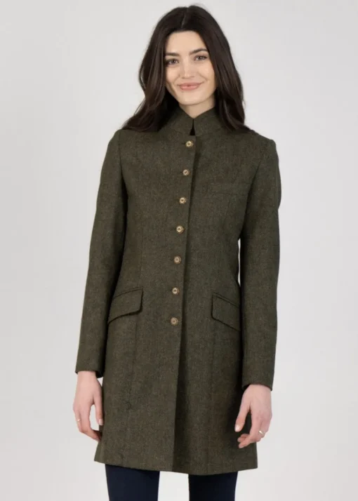 Alexandra Coat - Olive and Navy