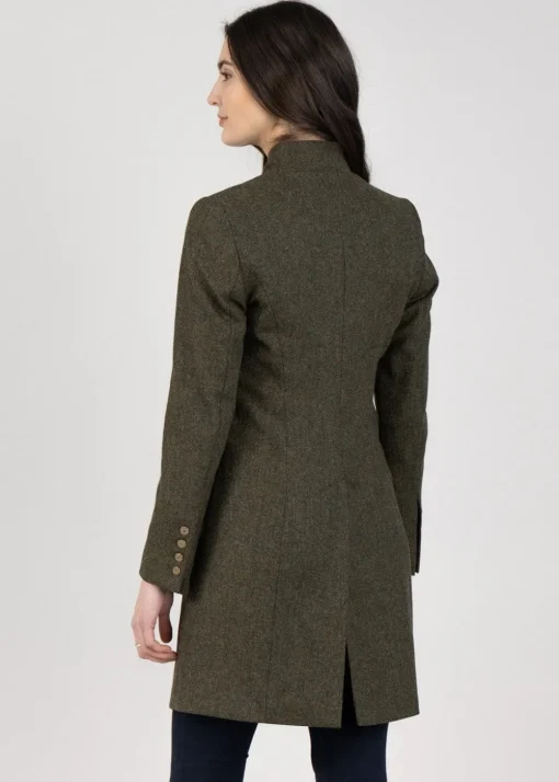 Alexandra Coat - Olive and Navy