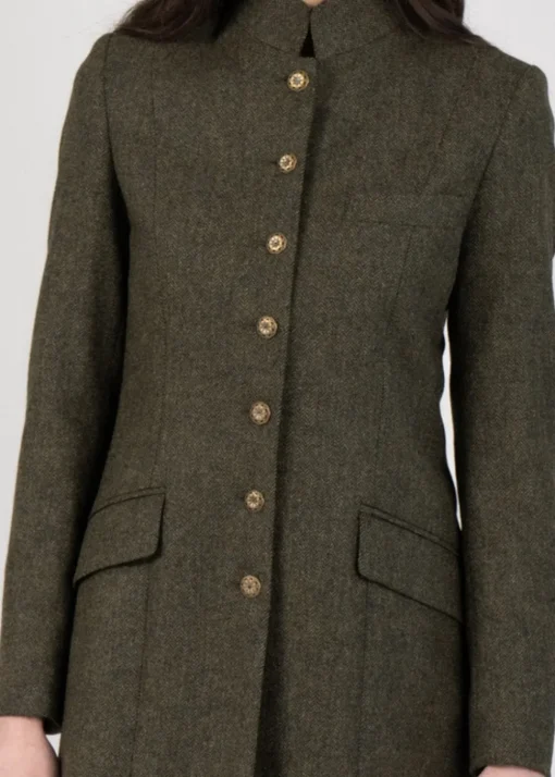 Alexandra Coat - Olive and Navy