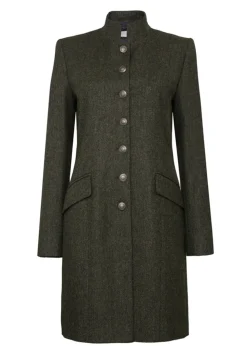 Alexandra Coat - Olive and Navy