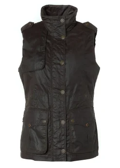Alma Wax Gilet - Dark Olive