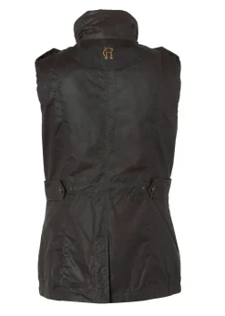 Alma Wax Gilet - Dark Olive