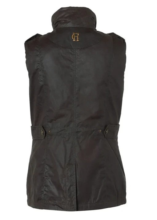 Alma Wax Gilet - Dark Olive