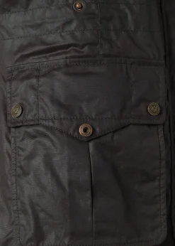 Alma Wax Gilet - Dark Olive