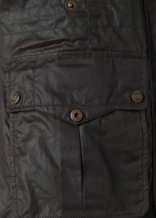 Alma Wax Gilet - Dark Olive