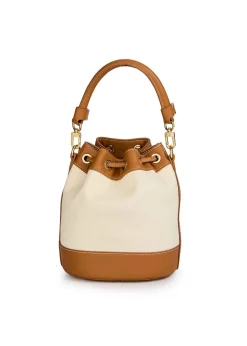 Amalfi Bucket Bag - Tan Canvas