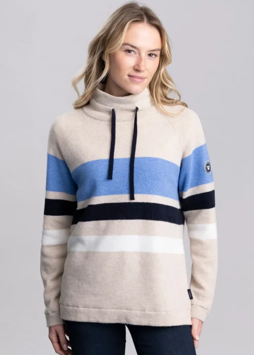 Angelika Windproof Jumper - Sand Melange Multi