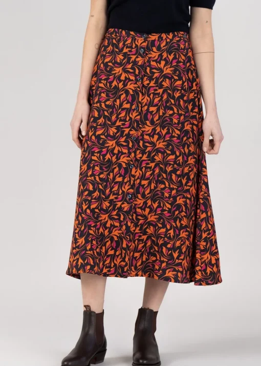 Anglesey Midi Skirt - Autumn Multi