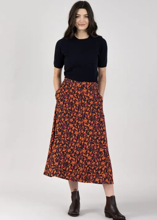 Anglesey Midi Skirt - Autumn Multi