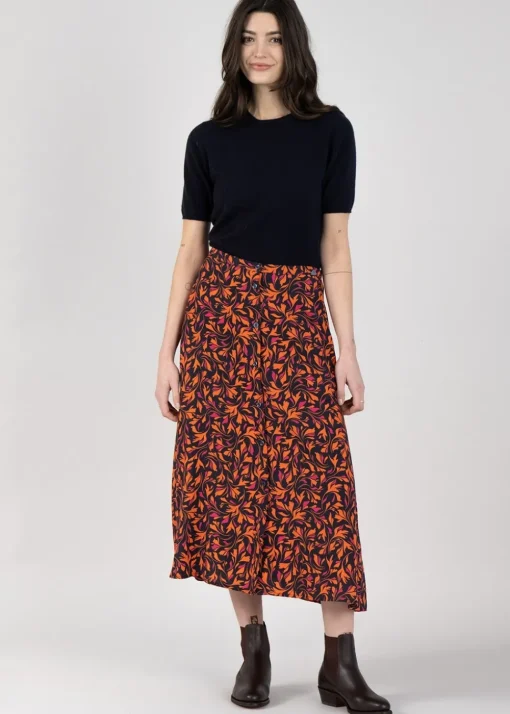 Anglesey Midi Skirt - Autumn Multi