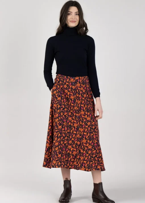 Anglesey Midi Skirt - Autumn Multi