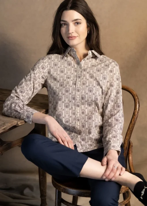 Archive Print Shirt - Lilac