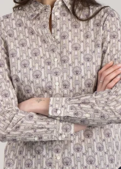 Archive Print Shirt - Lilac