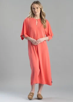 Asta Midi Dress - Coral Pink