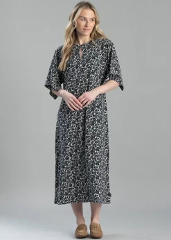 Asta Midi Dress - Sand and Navy