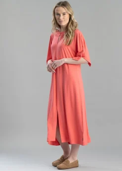 Asta Midi Dress - Coral Pink