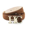 Atelier Slim Logo Belt - Tan Contrast