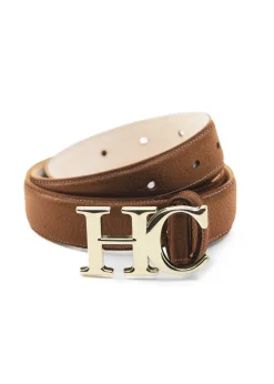 Atelier Slim Logo Belt - Tan Contrast