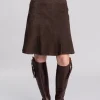 Babette Suede Skirt - Brown
