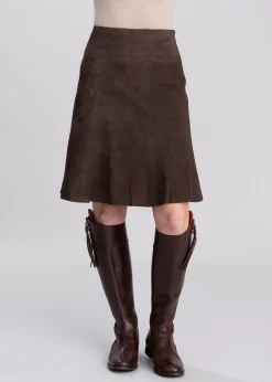Babette Suede Skirt - Brown