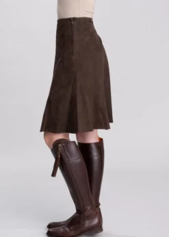 Babette Suede Skirt - Brown