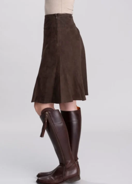 Babette Suede Skirt - Brown