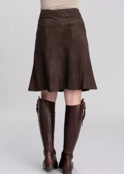 Babette Suede Skirt - Brown