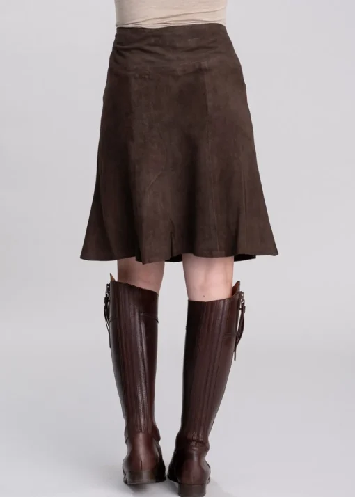 Babette Suede Skirt - Brown