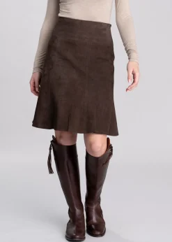 Babette Suede Skirt - Brown