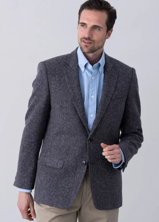 Barmoor Donegal Tweed Jacket - Grey