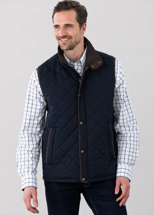 Barrowden Quilt Gilet - Midnight